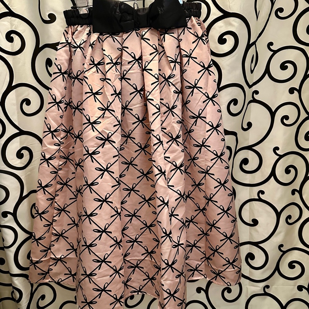 Pink and Black Bow Skirt